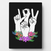 先生ASLハンドサイン フォトプラーク (正面)