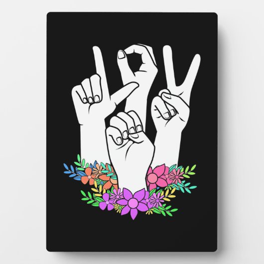 先生ASLハンドサイン フォトプラーク (正面)