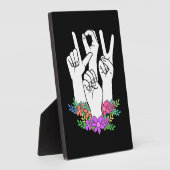 先生ASLハンドサイン フォトプラーク (側面)