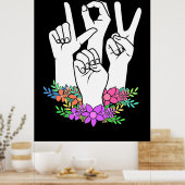 先生ASLハンドサイン ポスター (キッチン)