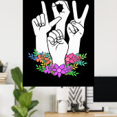 先生ASLハンドサイン ポスター (ホームオフィス)