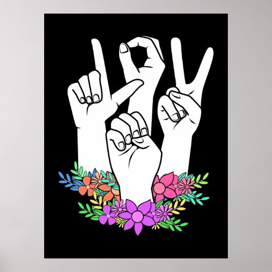 先生ASLハンドサイン ポスター (正面)