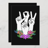 先生ASLハンドサイン 招待状 (正面/裏面)