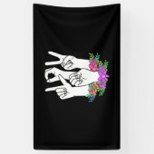 先生ASLハンドサイン 横断幕 (縦)