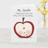 先生COVID-19、Apple Core、ありがとうございます カード (黄色い花)