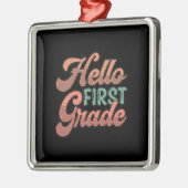 先生Hello First Grade メタルオーナメント (左)