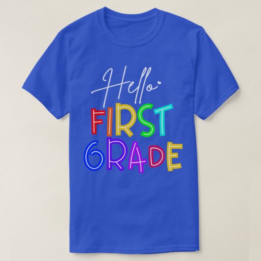 先生Hello First Grade Tシャツ (デザイン正面)
