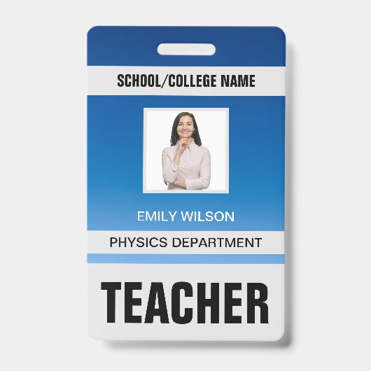 先生IDカードバッジ バッジ (正面)