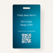 先生IDカードバッジ バッジ (裏面)