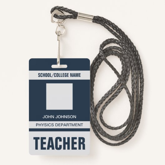 先生IDカードバッジ バッジ (正面ランヤード)