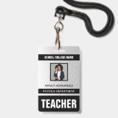 先生IDカードバッジ バッジ (正面（ネックストラップ付）)