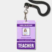 先生IDカードバッジ バッジ (正面（ネックストラップ付）)