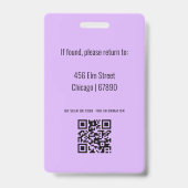 先生IDカードバッジ バッジ (裏面)