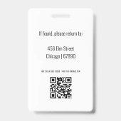 先生IDカードバッジ バッジ (裏面)