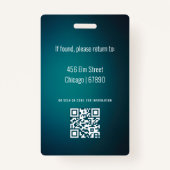 先生IDカードバッジ バッジ (裏面)