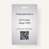 先生IDカードバッジ バッジ (裏面)