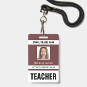 先生IDカードバッジ バッジ (正面（ネックストラップ付）)