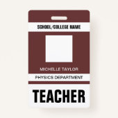 先生IDカードバッジ バッジ (正面)