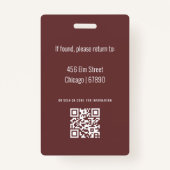 先生IDカードバッジ バッジ (裏面)