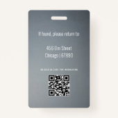 先生IDカードバッジ バッジ (裏面)