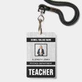 先生IDカードバッジ バッジ (正面（ネックストラップ付）)