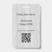 先生IDカードバッジ バッジ (裏面)