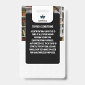 先生IDカード |ブラックコラージュの学校IDカード バッジ (裏面)