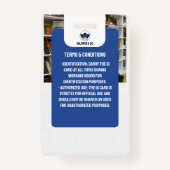 先生IDカード |ブルーコラージースクールIDカード バッジ (裏面)