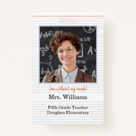 先生IDバッジ（写真付き、学校の教室での使用） バッジ