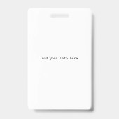 先生ID学校先生IDバッジ バッジ (Back)