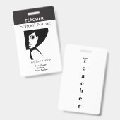 先生ID バッジ (表裏)