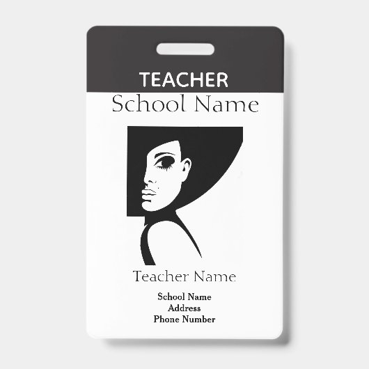 先生ID バッジ (表面)