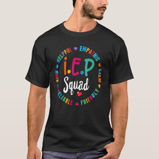 先生Iep分隊I促進の進歩Ed茶 Tシャツ (正面)