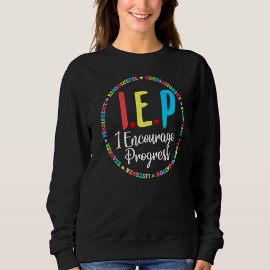 先生Iep I E P奨励特別教育 スウェットシャツ (正面)