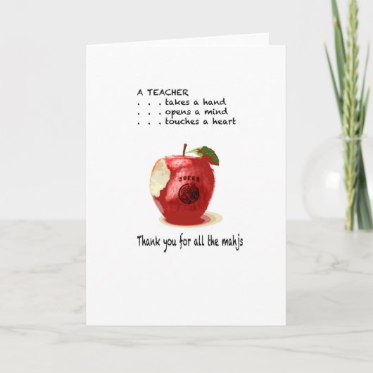 先生Mah Jonggのサンキューカード サンキューカード (正面)