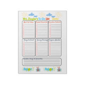 先生to doリストパーソナライズされたクレヨン芸術 ノートパッド (回転)