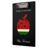 先生wの名前(B&W、赤い)のためのAppleのクリップボード クリップボード (左)