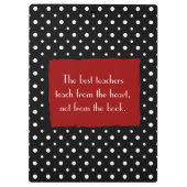 先生wの名前(B&W、赤い)のためのAppleのクリップボード クリップボード (裏面)