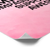 先生Wordクラウド名ピンクのポスグラデーションター ポスター (角)