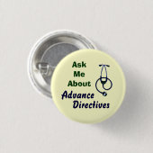 先発の指導的なボタンは私にヘルスケアを頼みます 缶バッジ (正面&裏面)