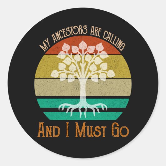 先祖が呼んでるから系図学だ ラウンドシール (正面)