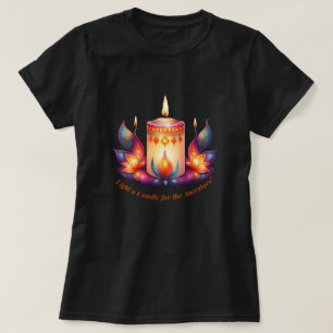 先祖のろうそくに火を付ける Tシャツ