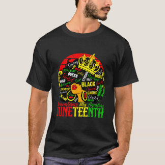 先祖を偲ぶ Junenth ブラックを祝う Tシャツ