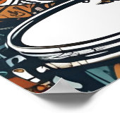 先祖代々のビート- Calm Drummer in Tribal Grace ポスター (角)