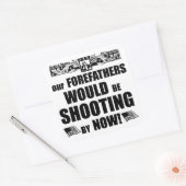 先祖代々の射撃、 発砲だ！ スクエアシール (封筒)