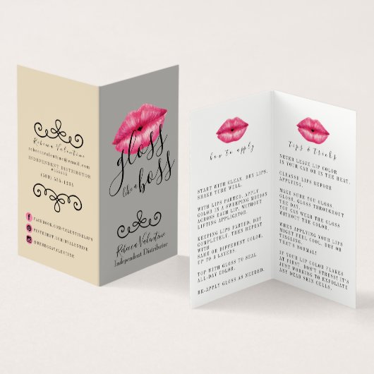 先端およびトリックのLipsenseのディストリビューターの名刺 名刺 (内部&外部)