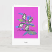 先端ピンクのグリーティングカード カード (裏面)