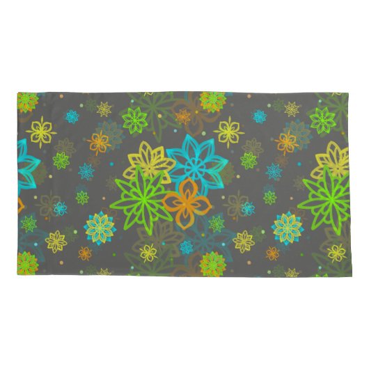 先端感じ花 – エミー模様の枕カバー 枕カバー (裏面)