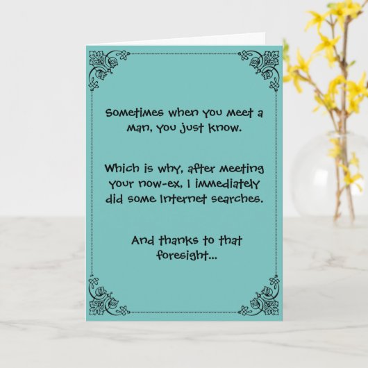 先考え行 カード (黄色い花)