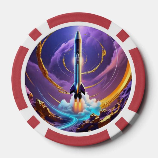 「先見の明のある宇宙旅行」 ポーカーチップ (裏面)